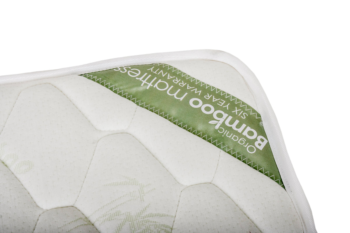 Bamboo mattress — corner label