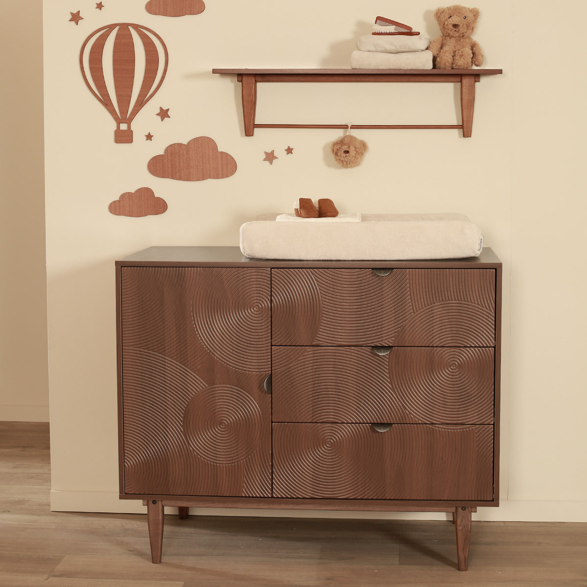 Wabi Chest — in a nursery, front view
