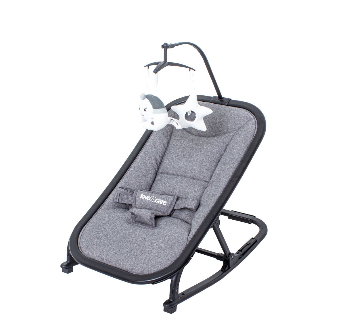 Joy Bouncer — Grey with toy bar