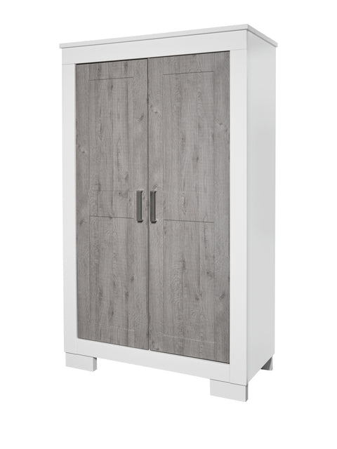 Lucca Wardrobe – White & Dark Grey