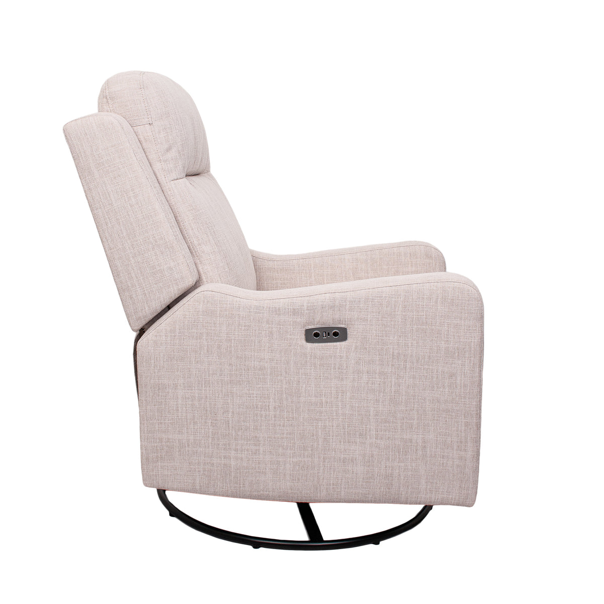 Mila Electric Recliner with Usb — Egg Shell