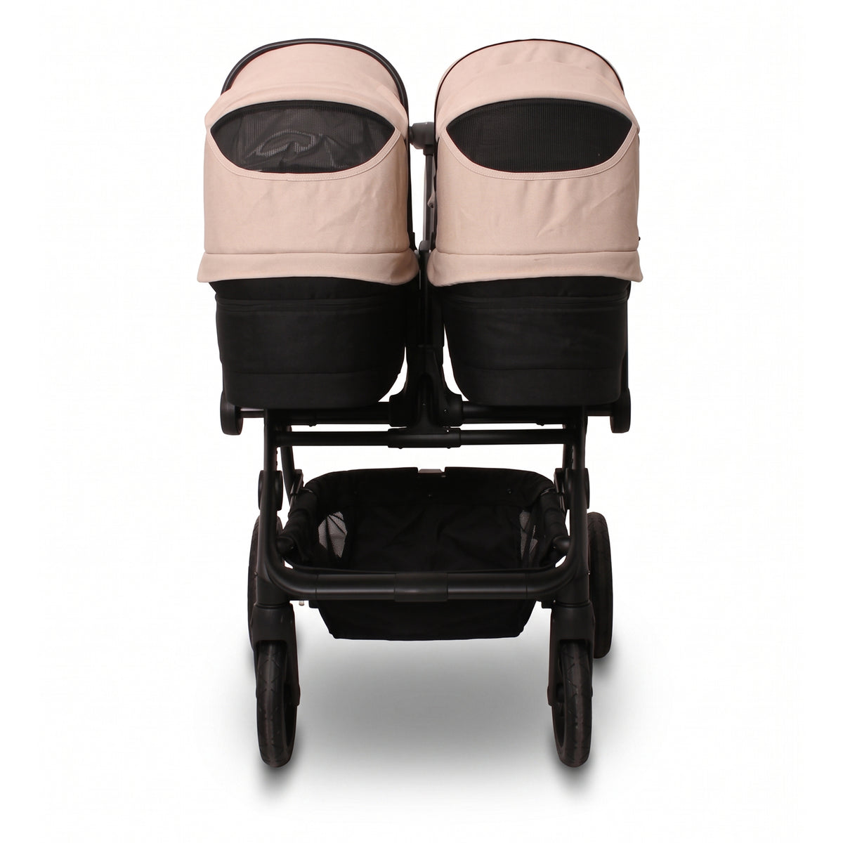 Neo Duo Carry Cot — Sand — twin mode, two carry cots