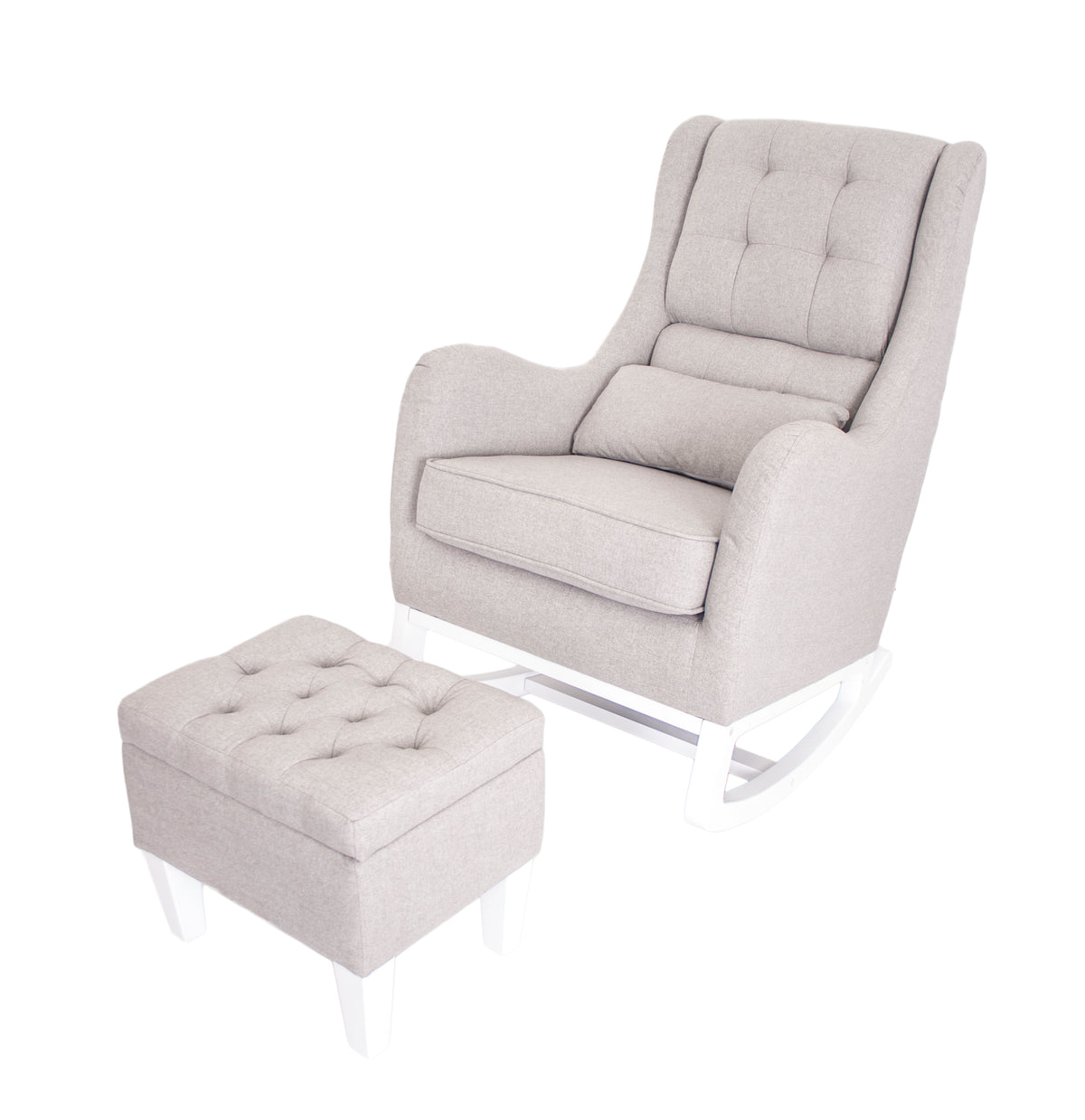 Vesta Rocking Chair with storage ottoman