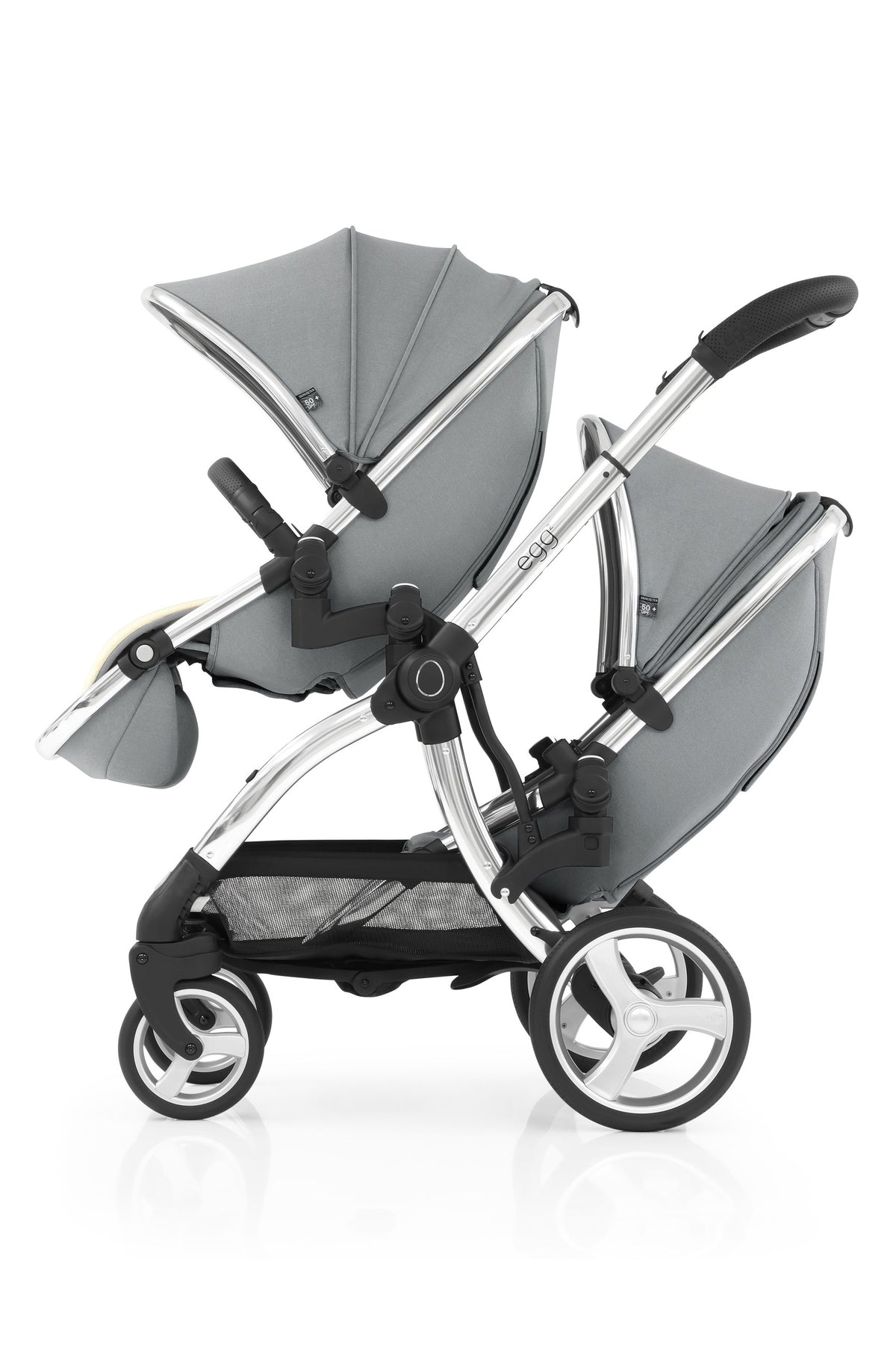 egg2 Tandem Seat — Monument Grey — tandem mode