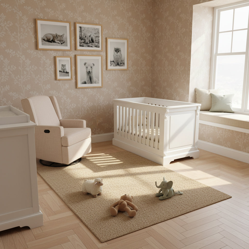 Emilia Cot with the Luna Recliner, nursery