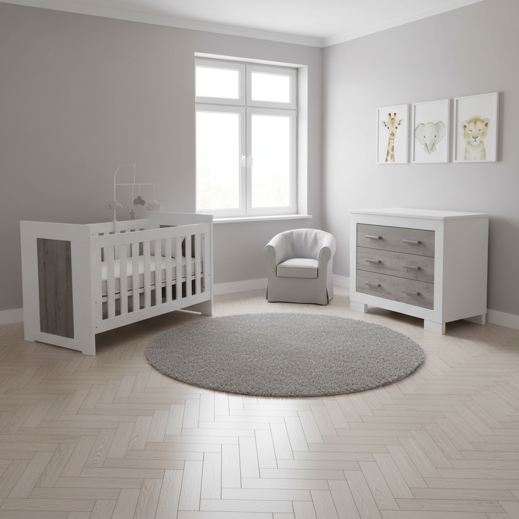 Lucca Cot and Chest with armchair