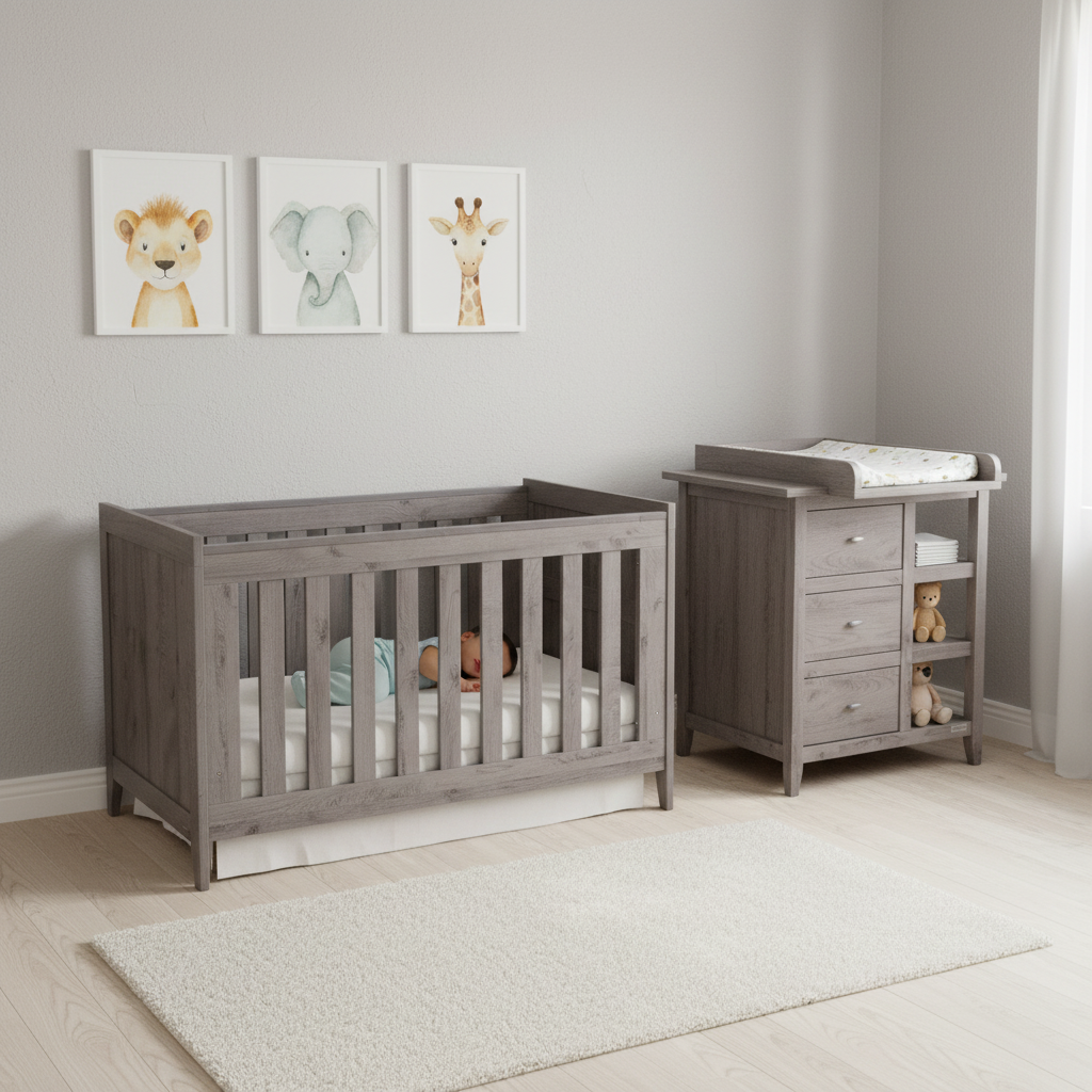 Lyon Cot and Chest, nursery