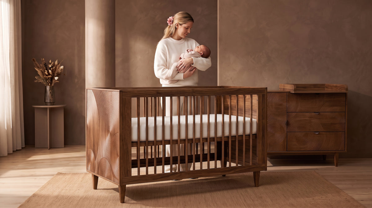 Wabi Cot — with the Wabi Chest, lifestyle
