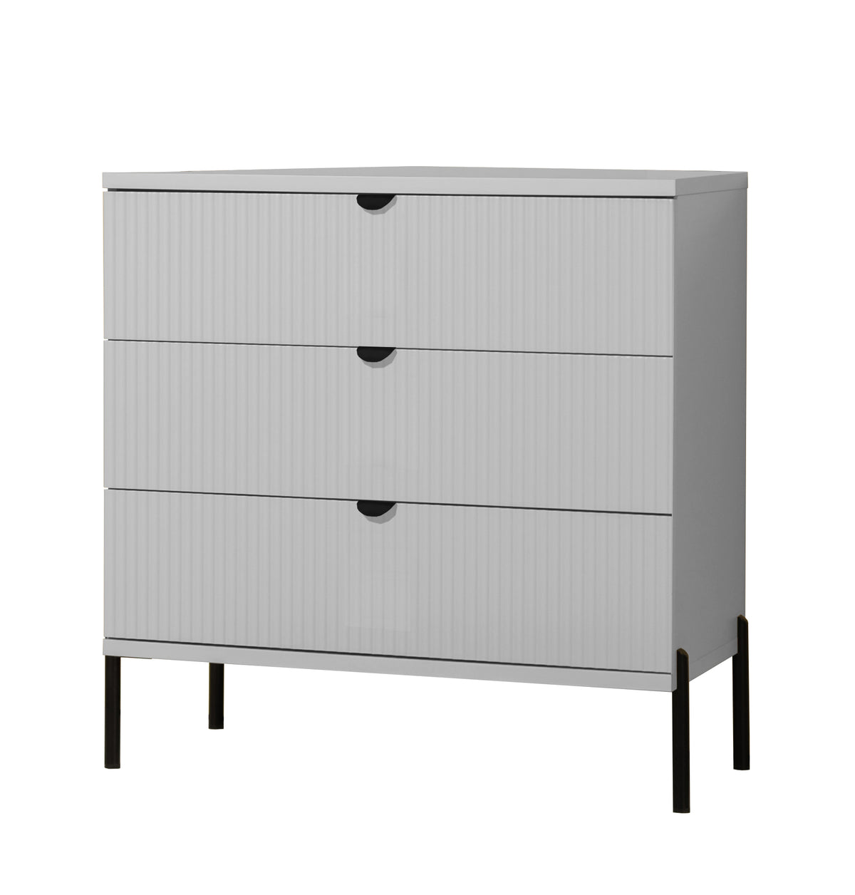 Waves Chest — fluted drawer fronts