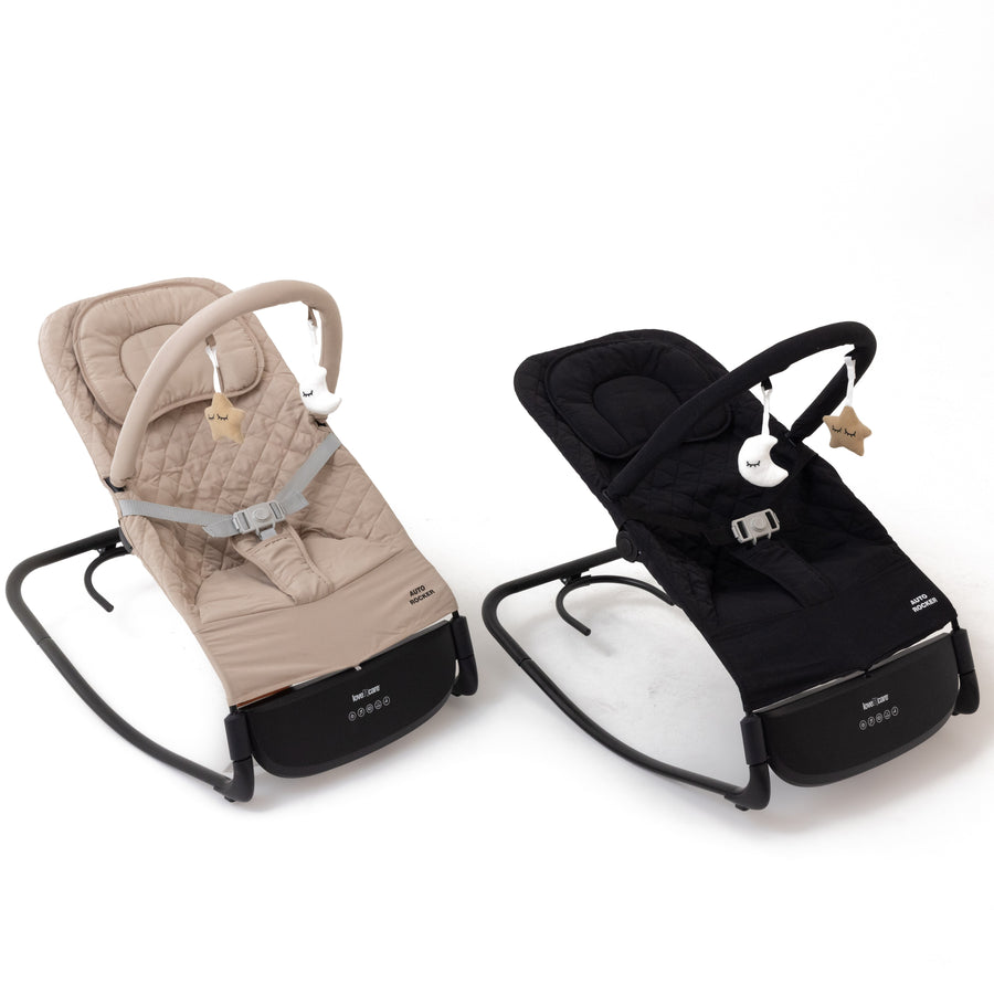 Auto Rocker — Beige and Black side by side