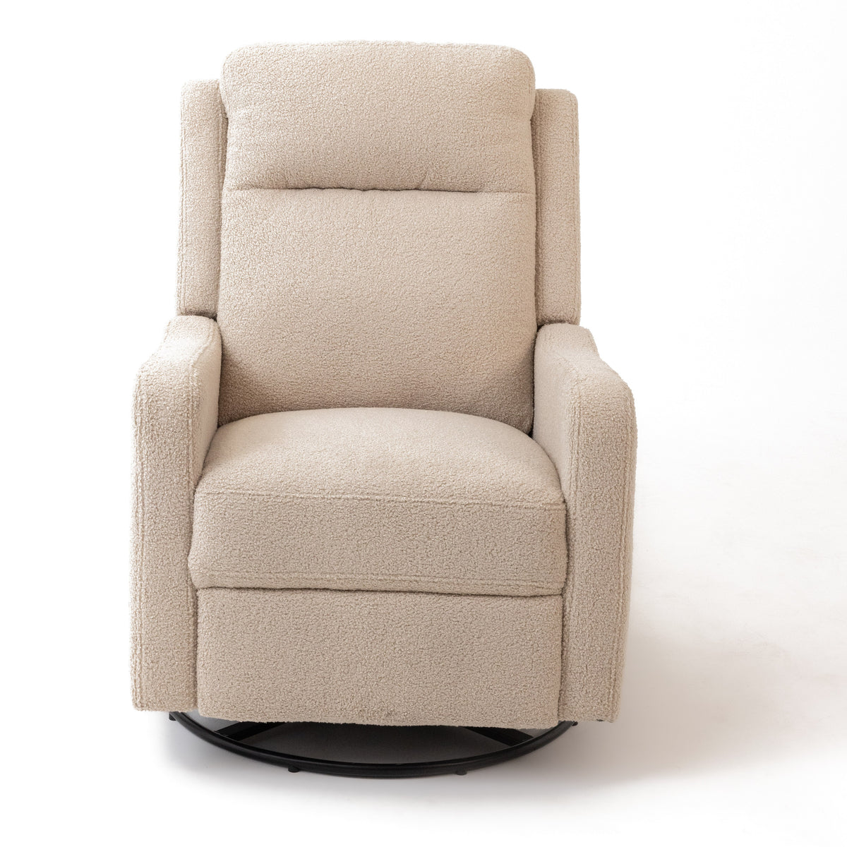 Mila Electric Recliner with Usb — Egg Shell — front