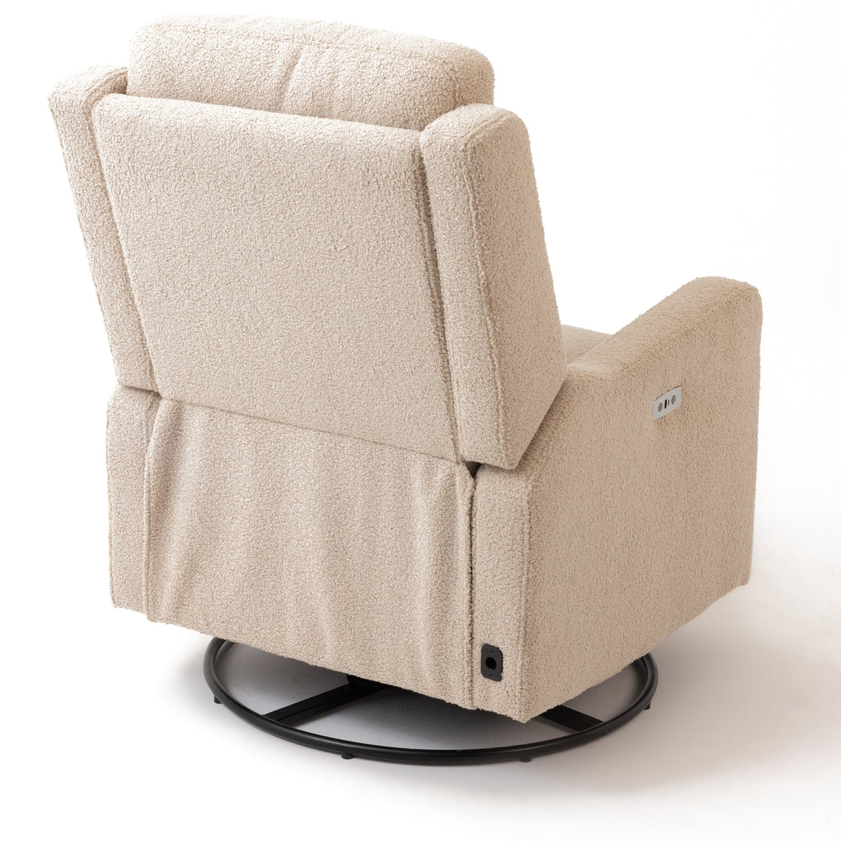Mila Electric Recliner with Usb — Egg Shell — back