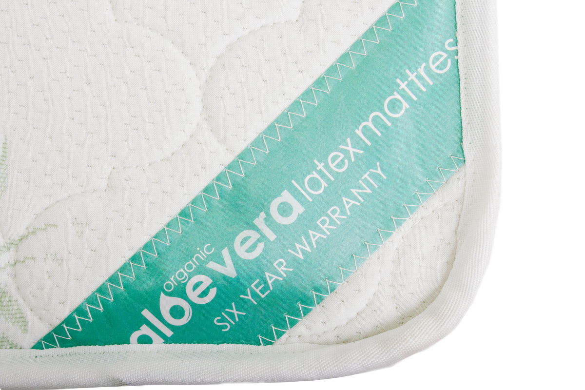 Aloe Vera Mattress — 6-year spring warranty label