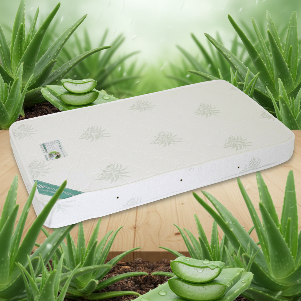 Aloe Vera Mattress with aloe plants