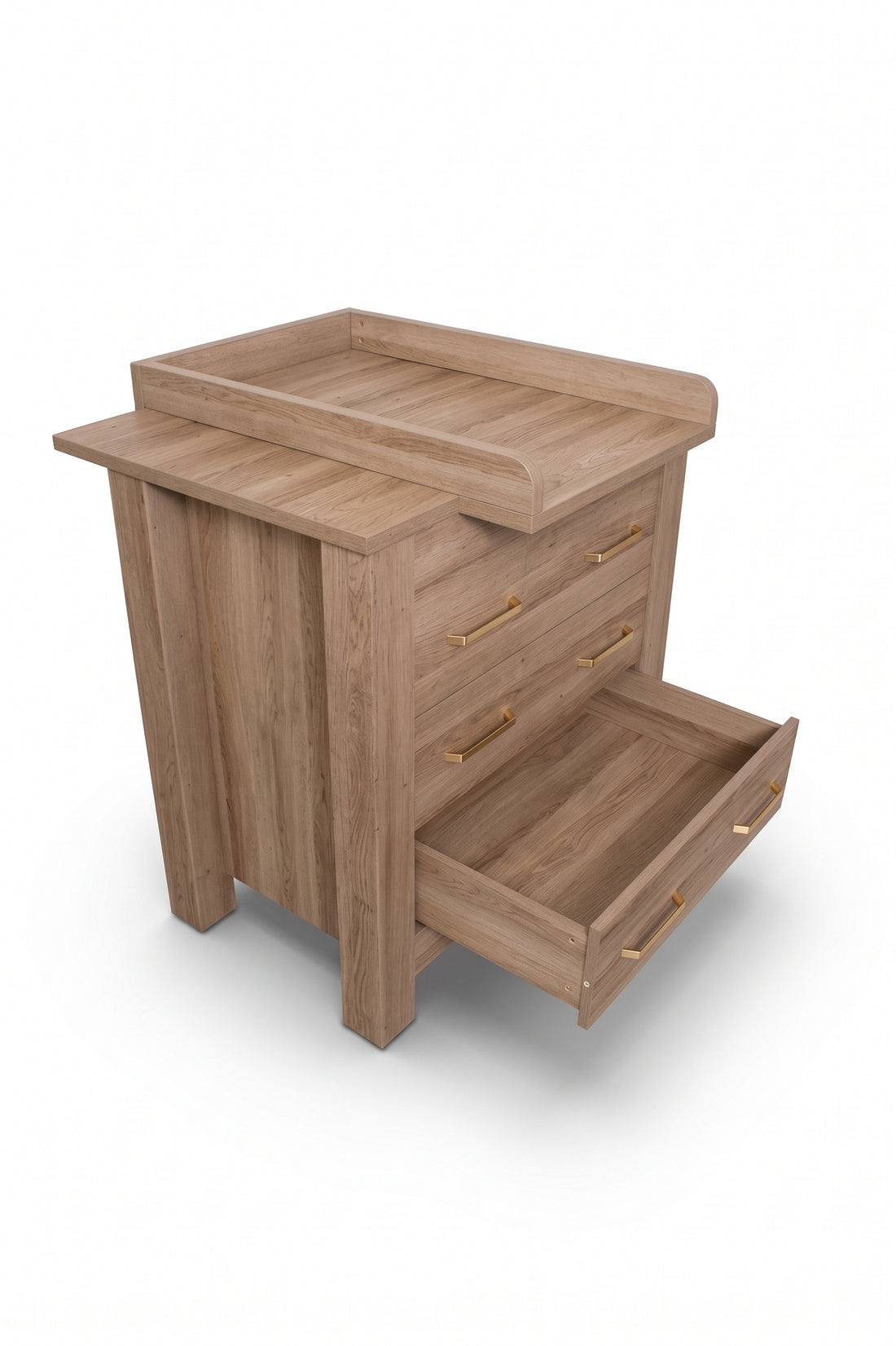 Bordeaux Chest – Hushed Brown Oak — Quiet, deep storage