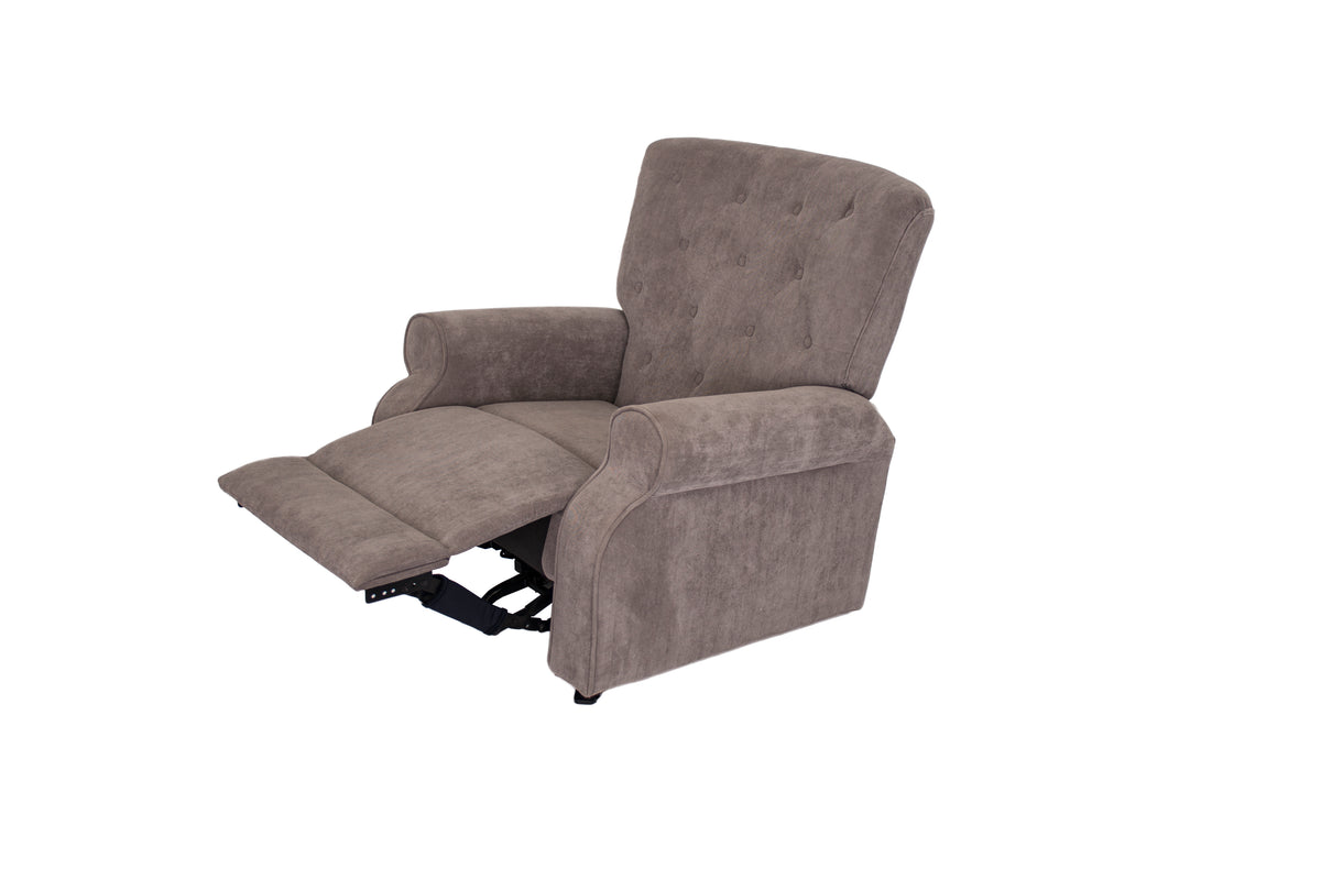 Clio Rocking Recliner, reclined with leg rest