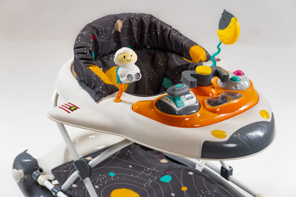 Shuttle play tray — astronaut and moon teether