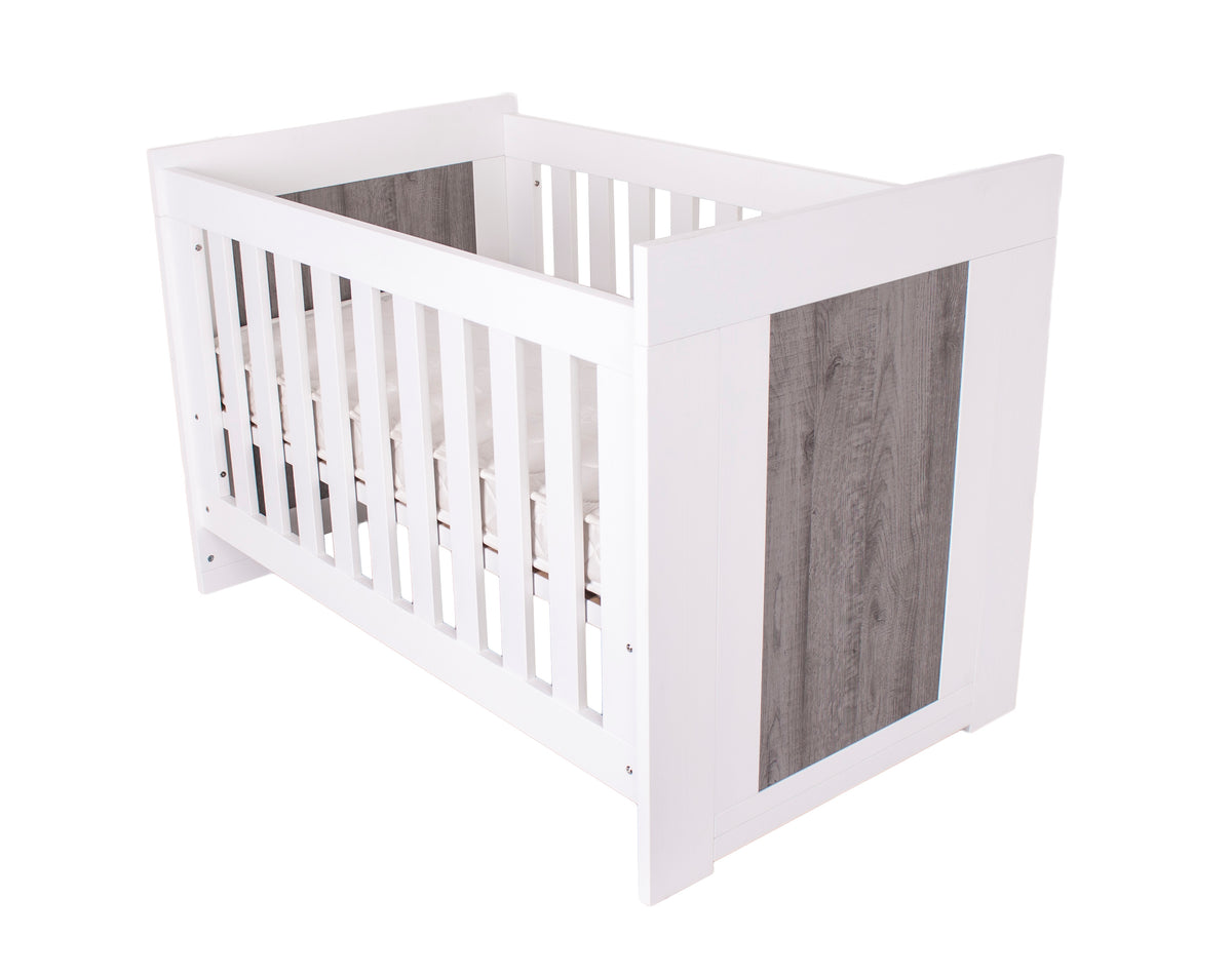 Lucca Cot — White & Ash, front