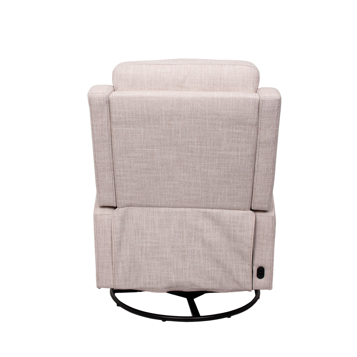 Mila Electric Recliner with USB — Egg Shell — back