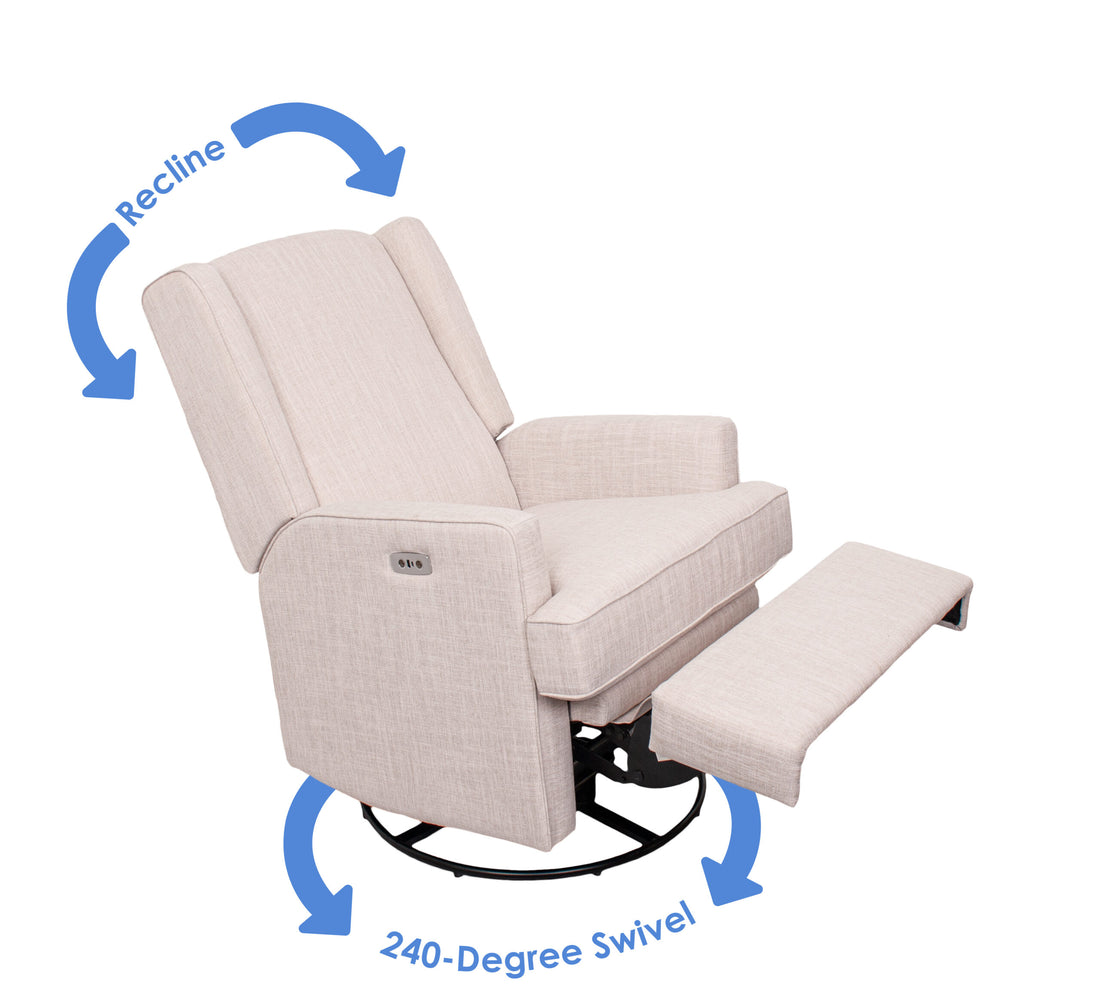 Mila Electric Recliner with USB — Swivel to settle