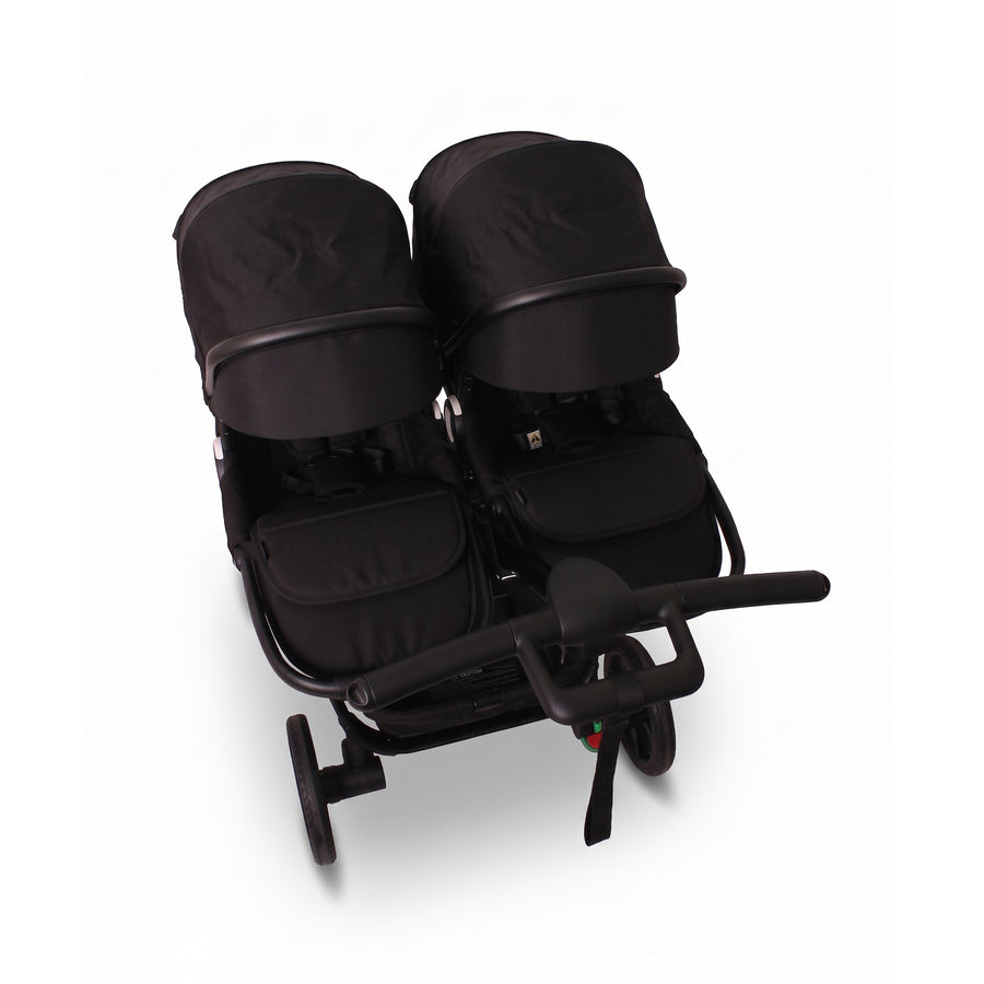 Neo Duo Stroller — Ebony — twin mode, two carry cots