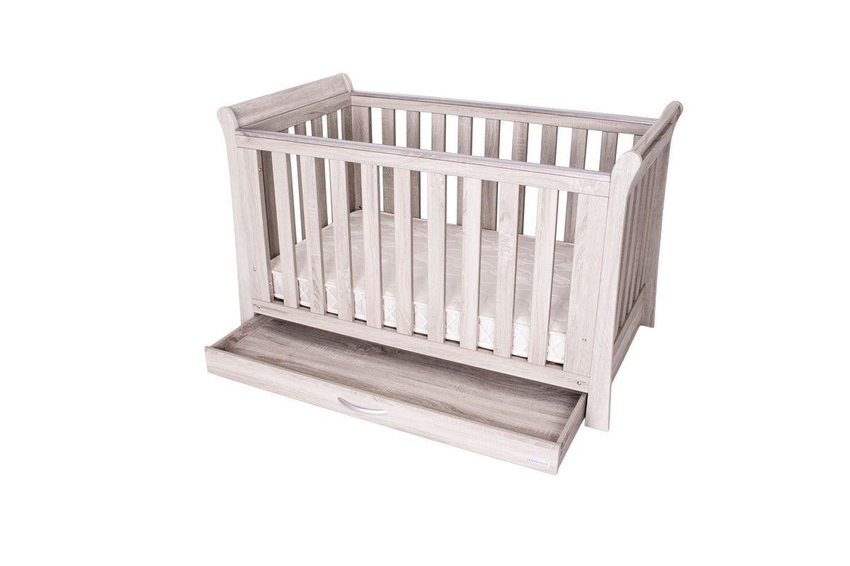 Noble Cot — under-cot drawer open