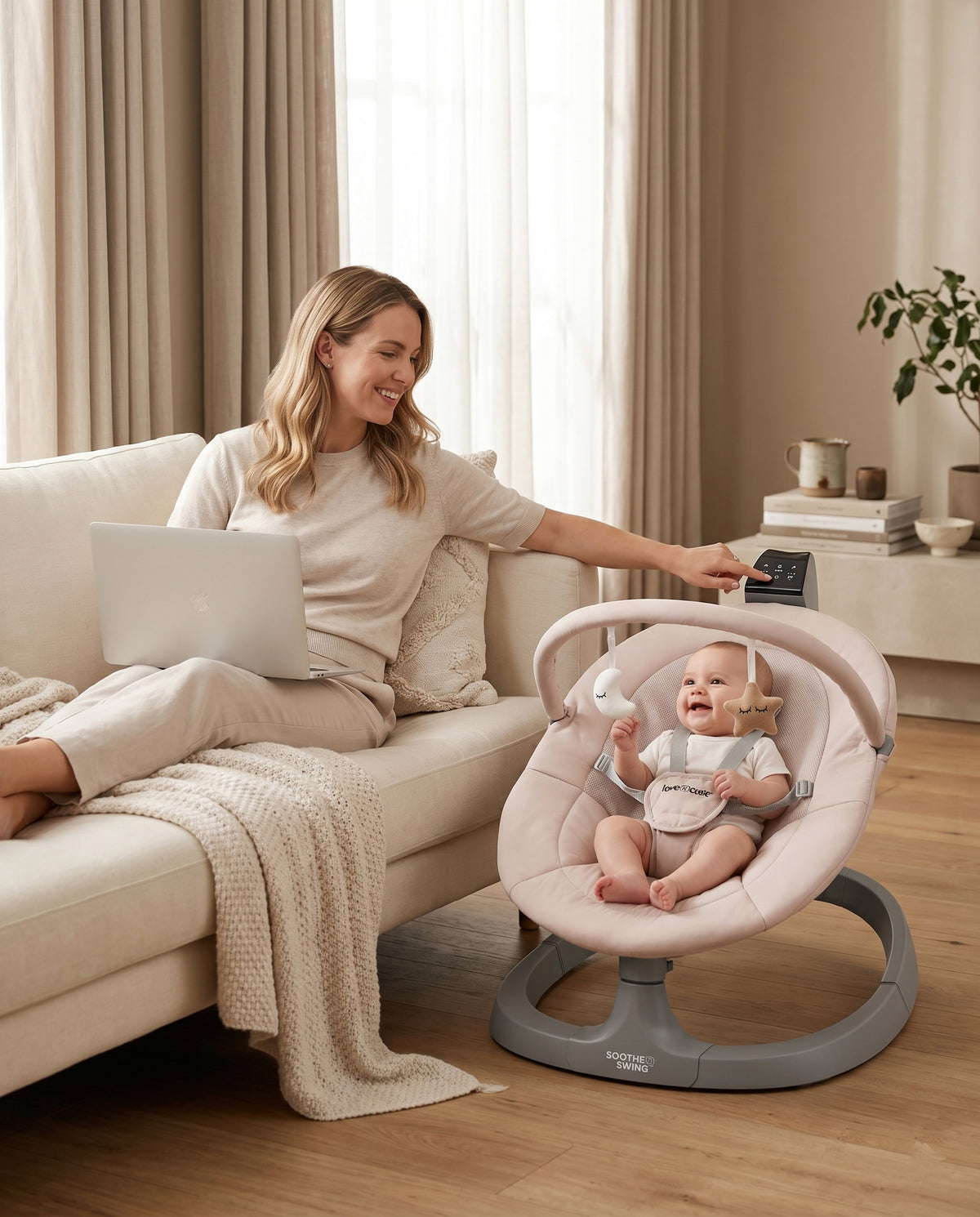 Soothe N Swing with parent