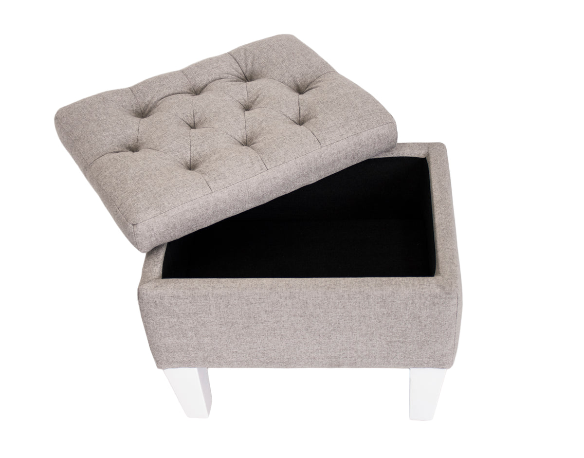 Vesta storage ottoman, open