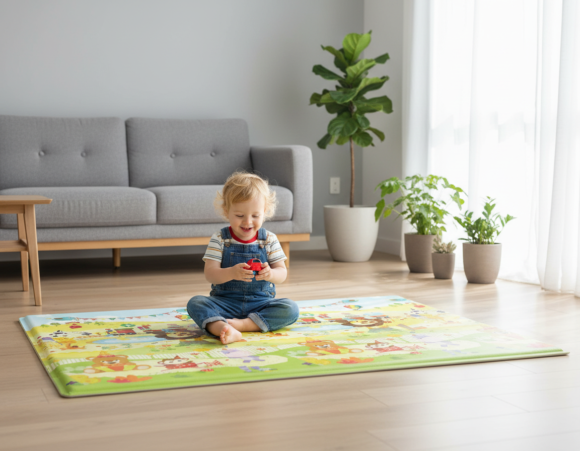 Birthday Party playmat, living room