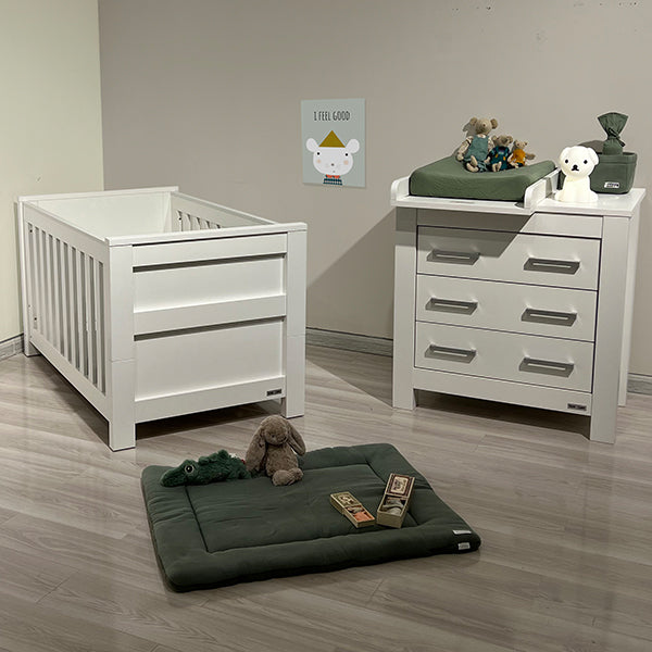 Bordeaux Cot and Chest — White, in store