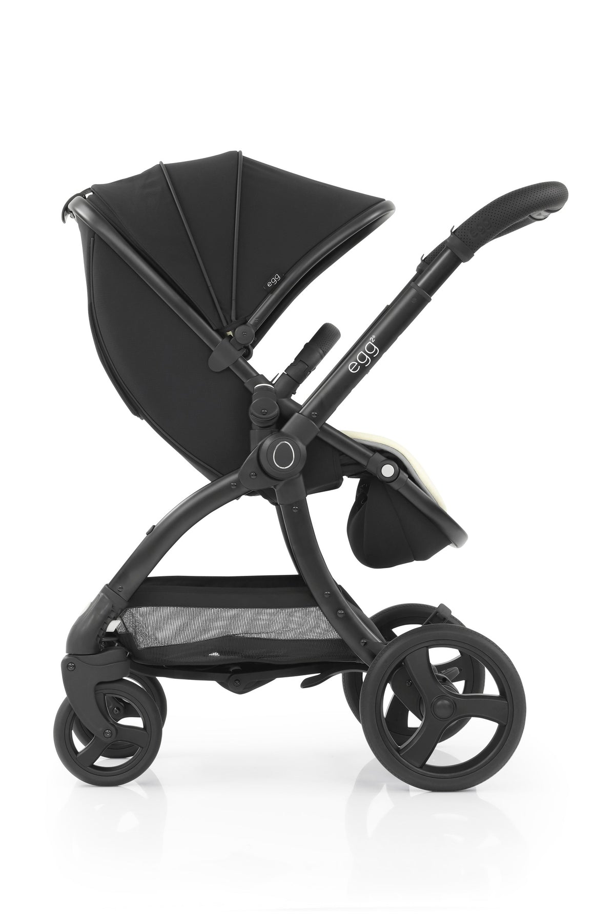 egg2 Stroller — Just Black — parent facing