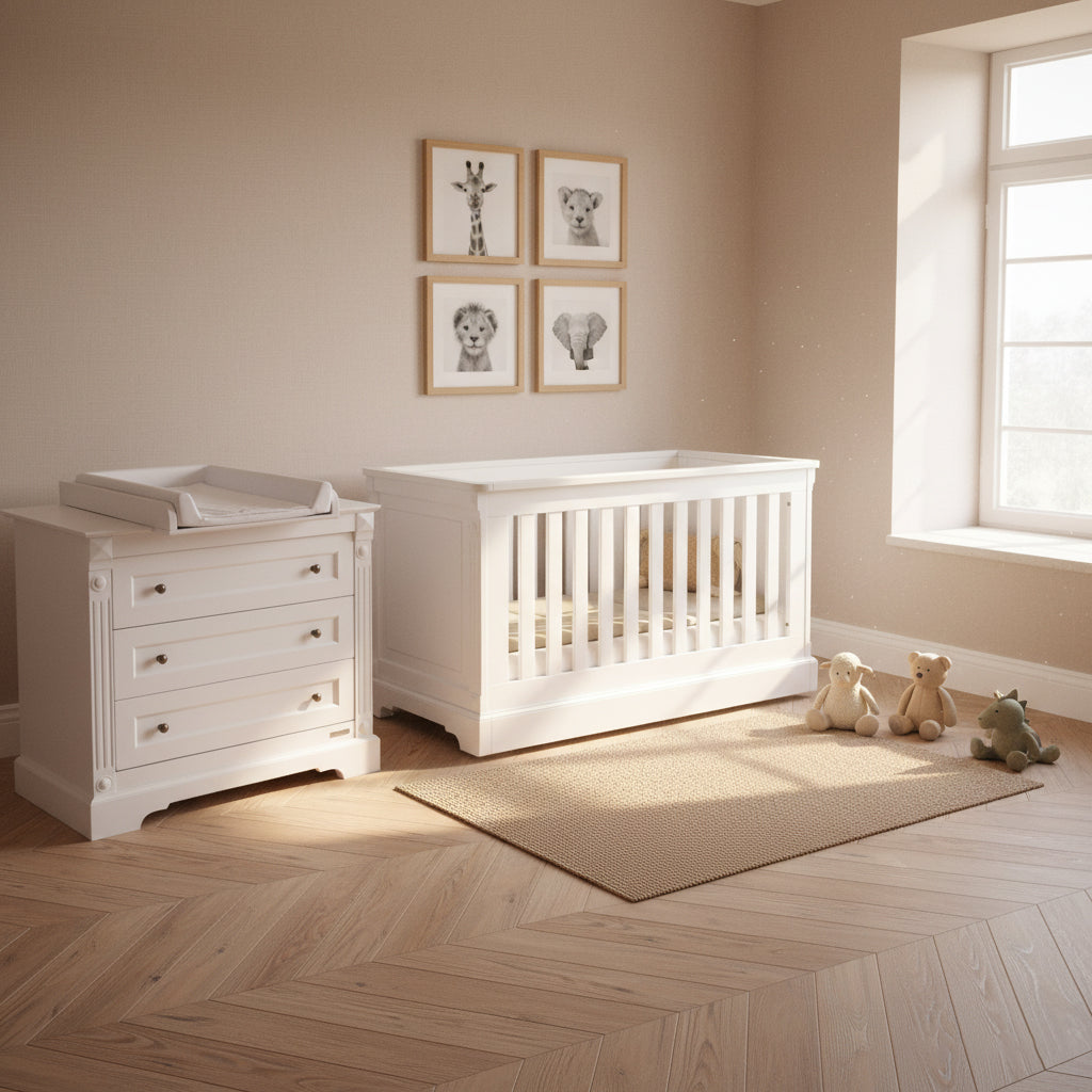 Emilia Cot and Chest, nursery
