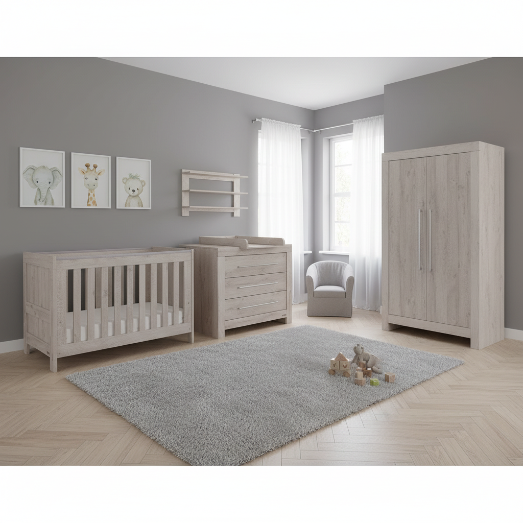 Houston Wallshelf above the chest in the nursery