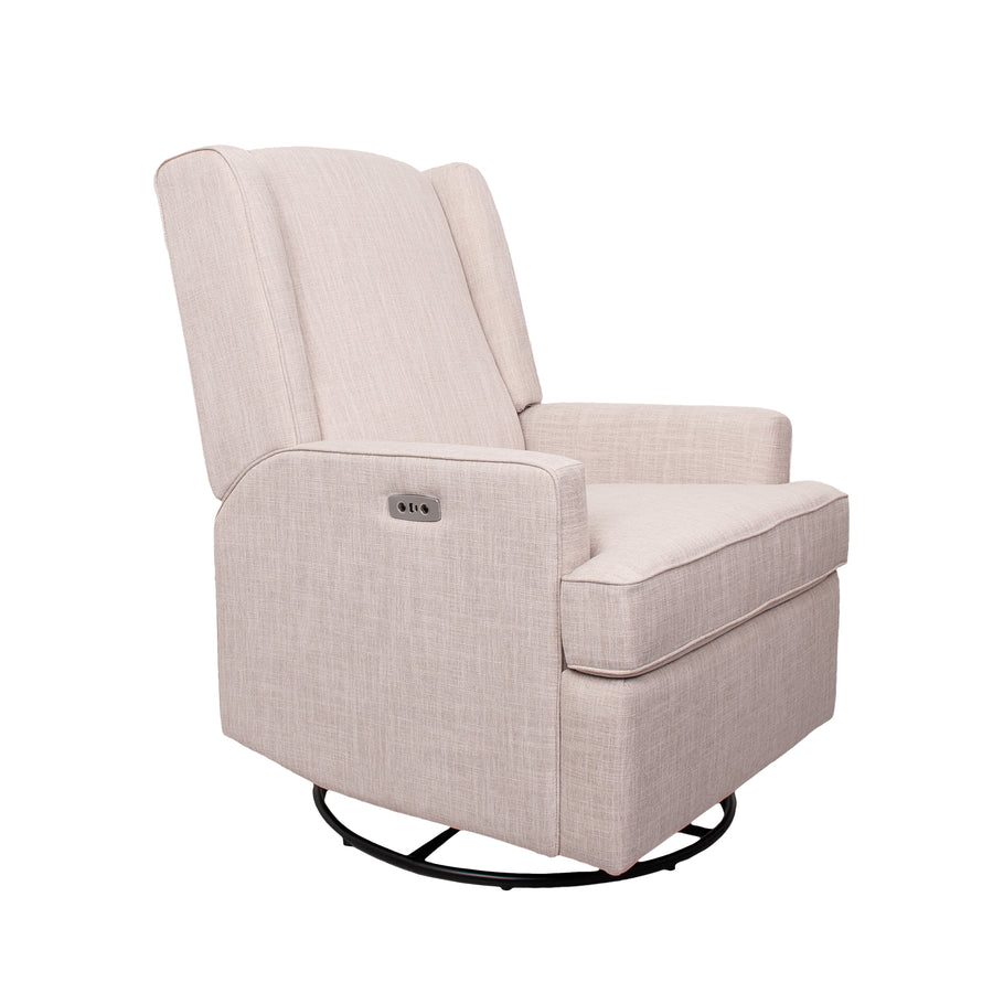 Luna Electric Recliner — Egg Shell — three-quarter