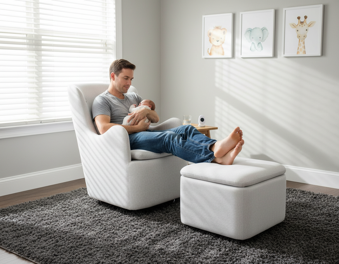 Lush Glider and ottoman, nursery
