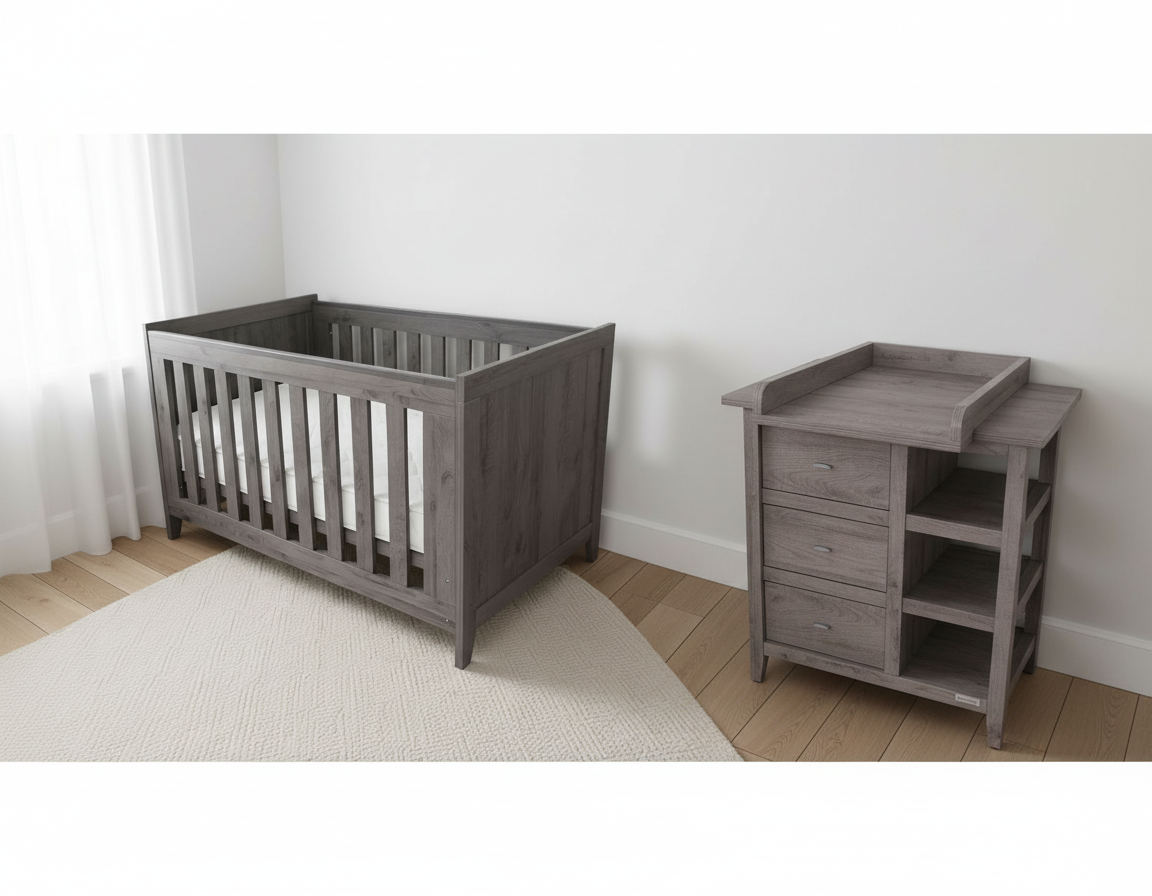 Lyon Cot and Chest, bright room