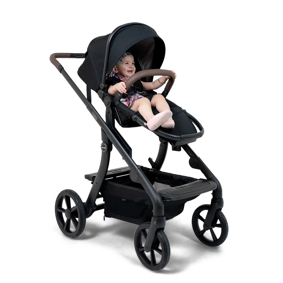 Neo Stroller — Ebony, front view