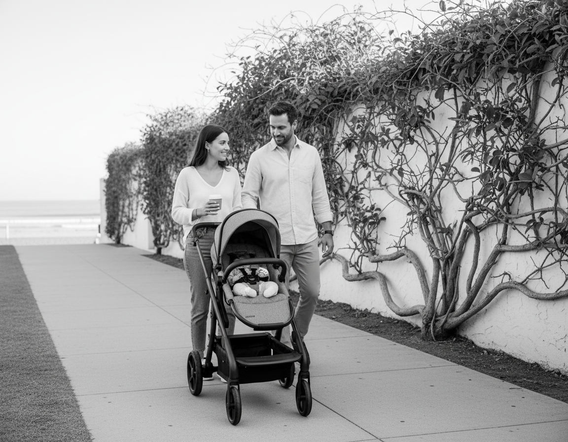 Neo Stroller Heathered Grey — at home
