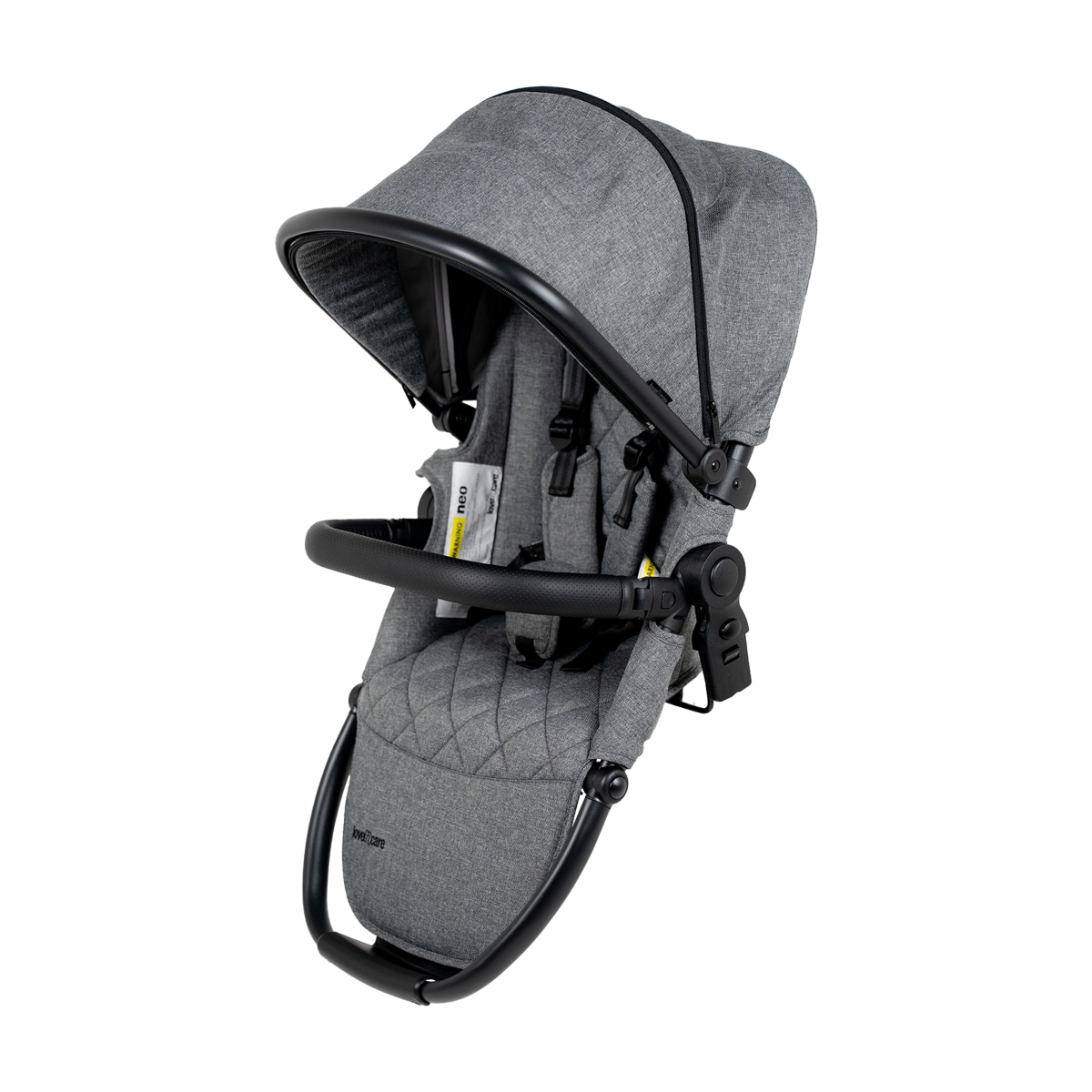Neo Stroller Seat — Heathered Grey — side