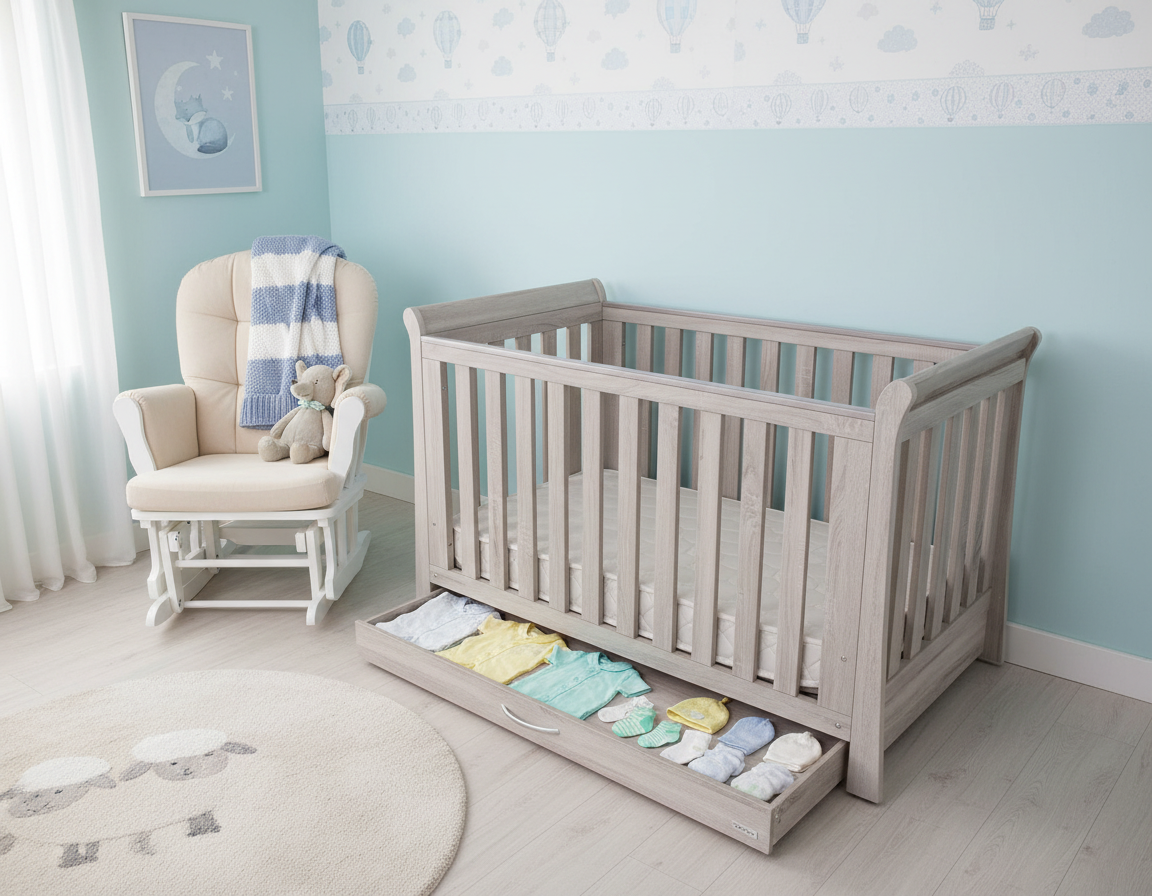 Noble Cot with rocking chair