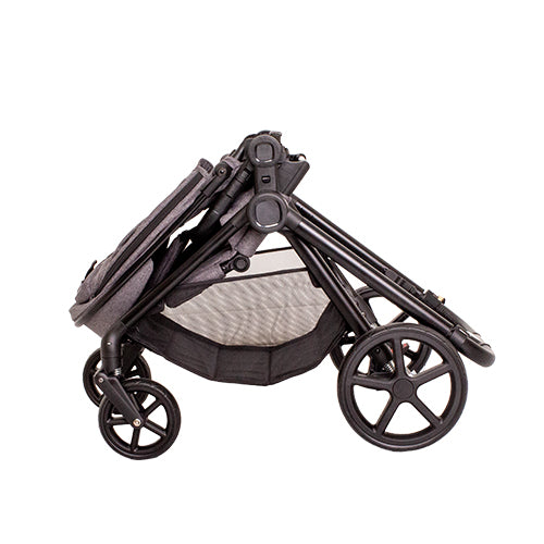 Phantom Stroller — Grey — folded flat
