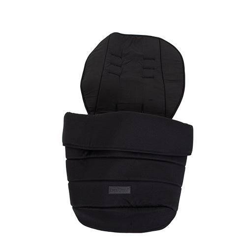 Phantom Footmuff — Black — fitted to the seat