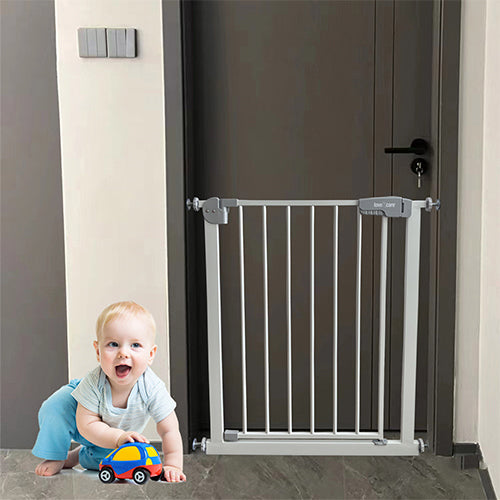 Safety Gate — White — baby safe behind the gate