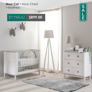Noor Cot and Chest + FREE Mattress Bundle