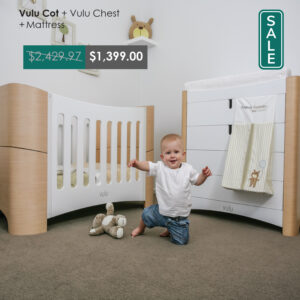 Vulu Cot and Chest + FREE Mattress