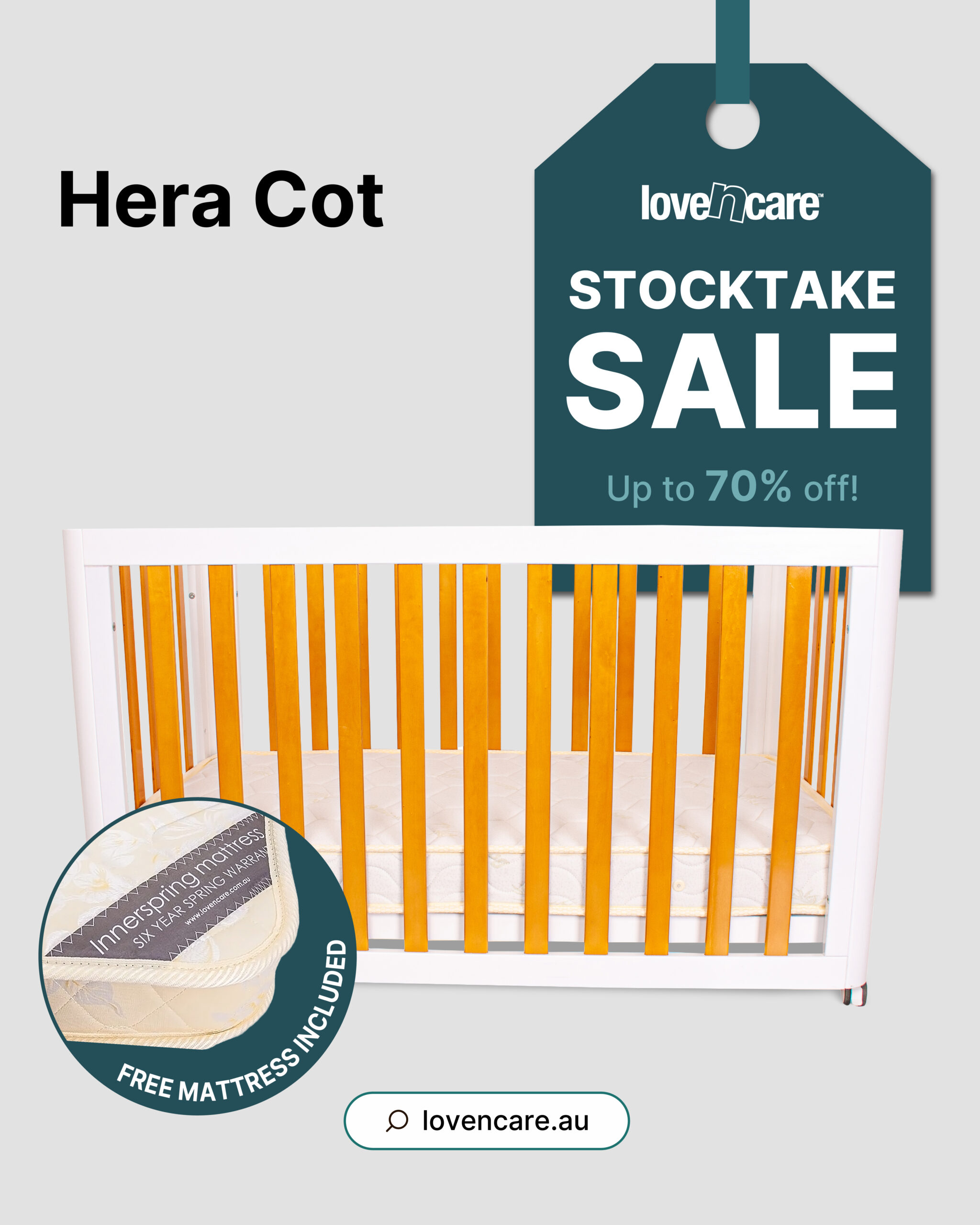 Hera Cot and Mattress