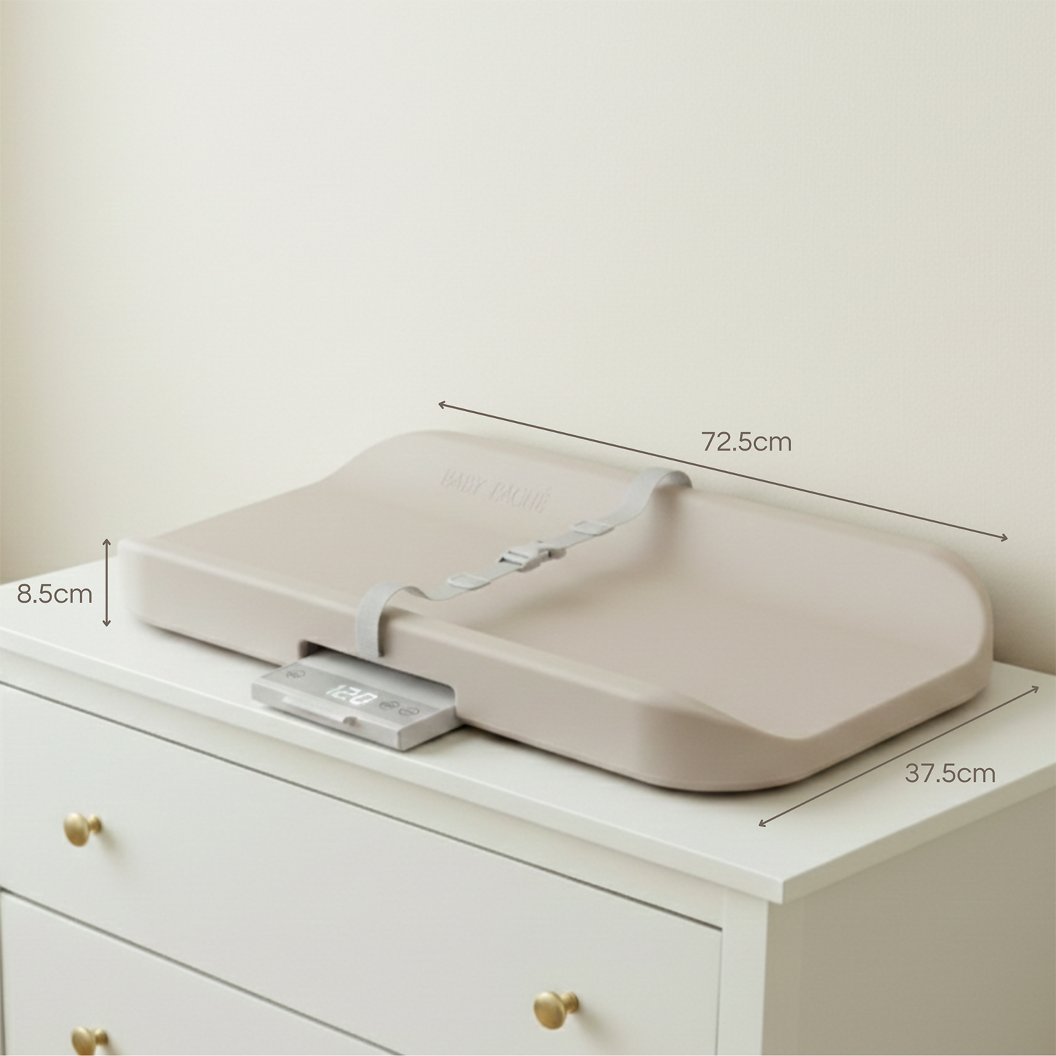 Baby Bache - 2-in-1 Scale Changing Pad - Beige - Image 2