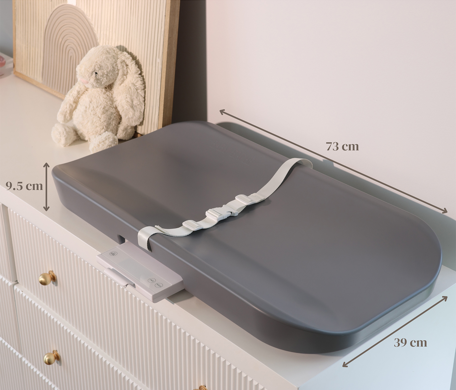 Baby Bache - 2-in-1 Scale Changing Pad - Grey - Image 2